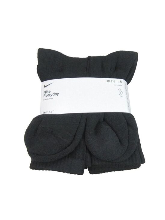 Nike Other - Nike Everyday Cushion Crew Socks Black 6 Pack Mens Size 8-12 NEW